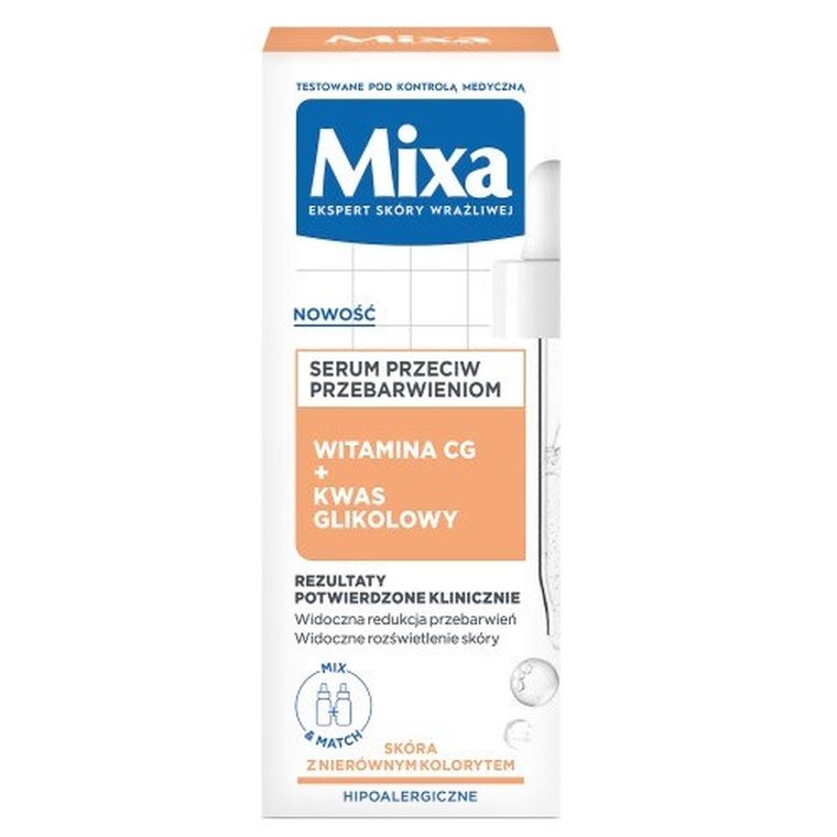 Mixa, Lab, serum przeciw przebarwieniom Witamina CG + Kwas Glikolowy, 30 ml