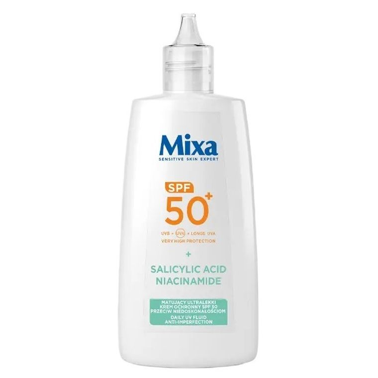 Mixa, matujący ultralekki krem ochronny SPF50 przeciw niedoskonałościomm 40 ml