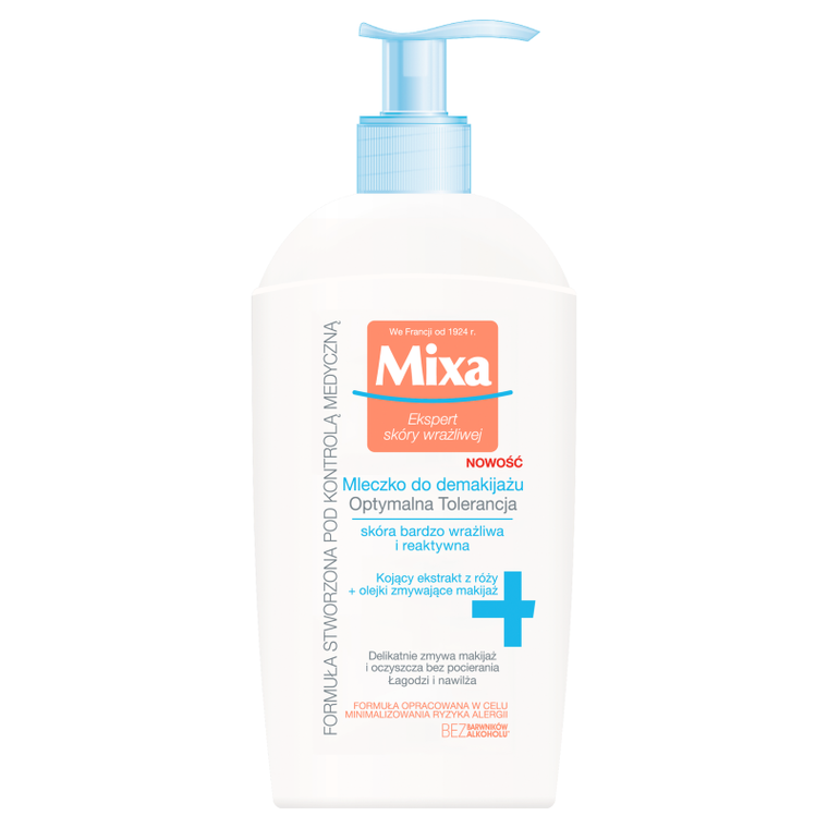 Mixa, Mleczko do demakijażu, Optymalna tolerancja, 200 ml