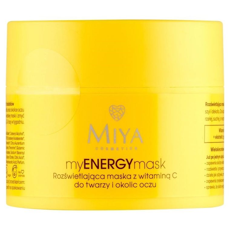 Miya Cosmetics, myENERGYmask, rozświetlająca maska z witaminą C, 50 ml