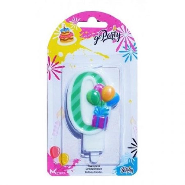 MK Trade, świeczka urodzinowa, 0, balon