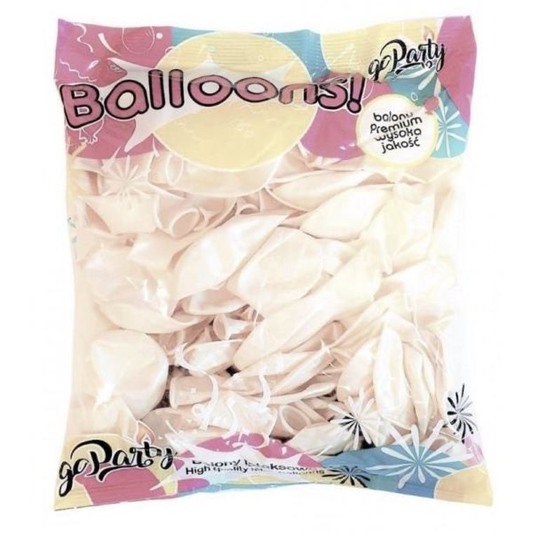 MK Trade, zestaw balonów, perłowy metalik, 30 cm, 80 szt.