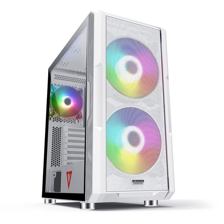 Modecom, Volcano Amirani ARGB, obudowa komputerowa, biała