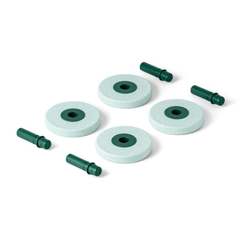 Modu, piankowe koła, zestaw uzupełniający do klocków aktywizujących, miętowe, 4 szt.