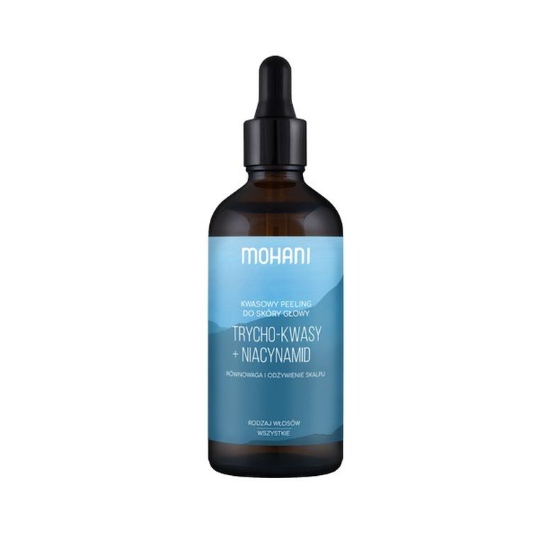Mohani, równoważący peeling kwasowy do skóry głowy, Trycho-kwasy + Niacynamid, 100 ml