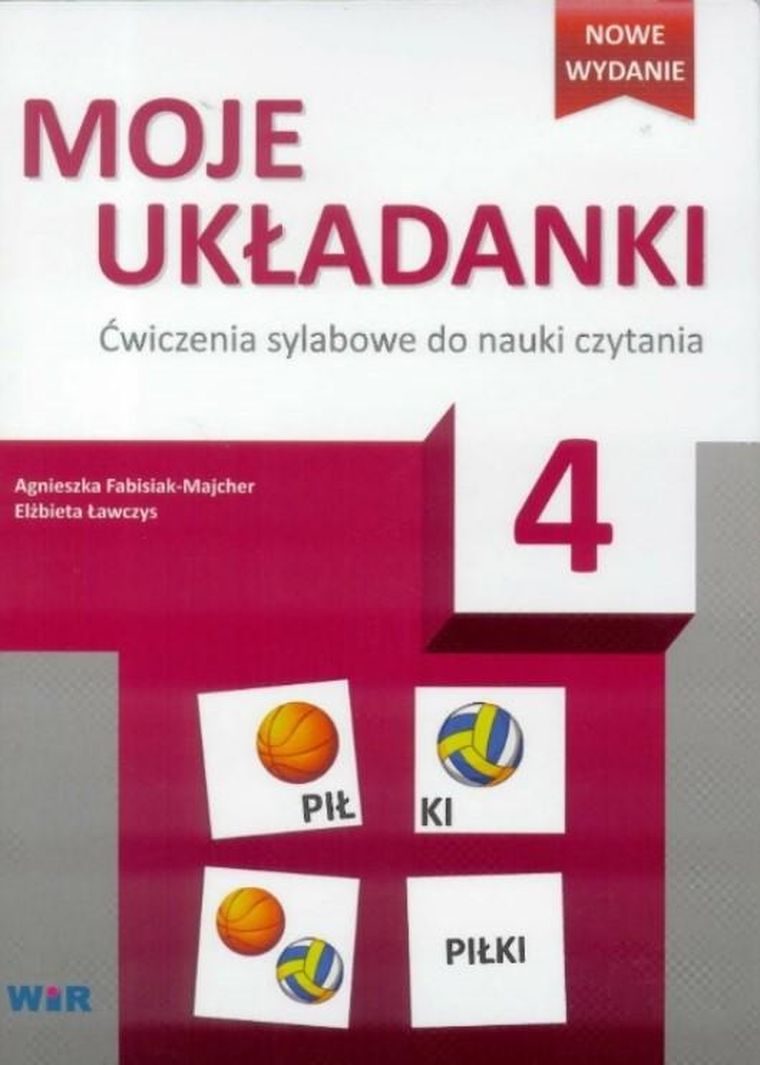 Moje układanki. Ćwiczenia sylabowe do nauki czytania. Część 4