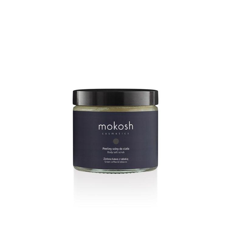 Mokosh, Body Salt Srub Green Coffe & Tobacco, peeling solny do ciała, Zielona kawa z tabaką, 300g