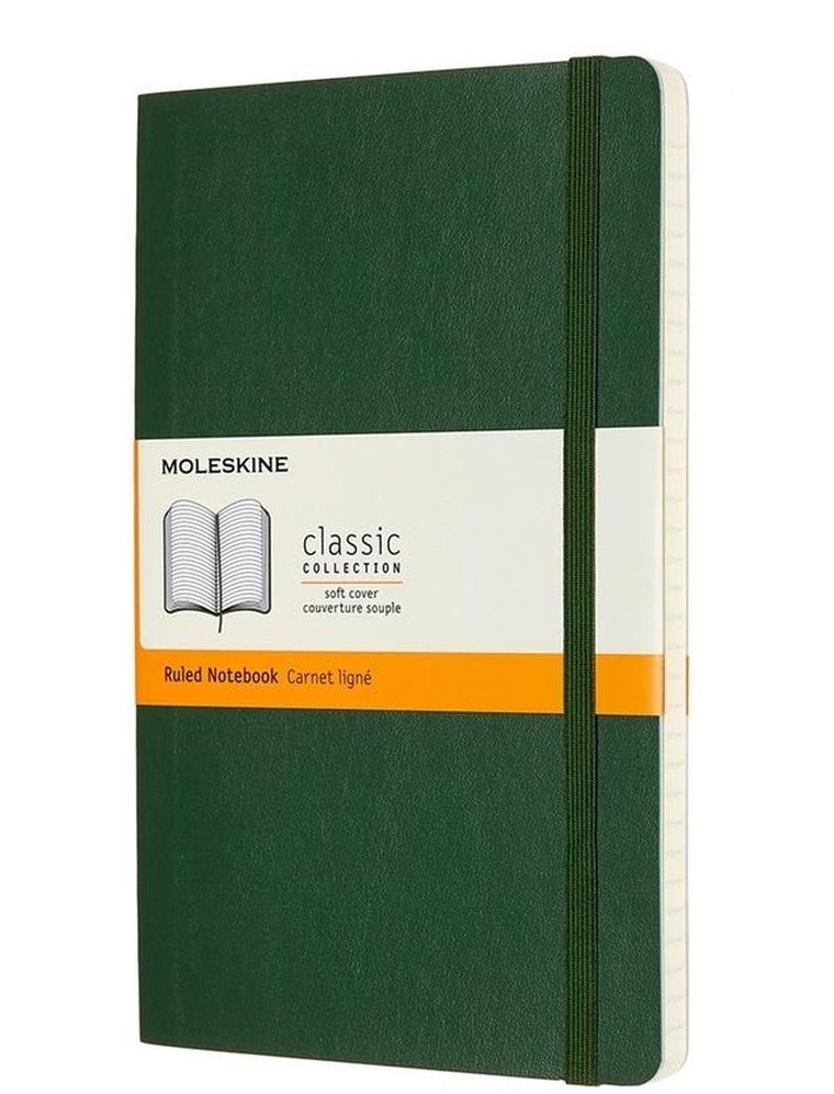 Moleskine, notes, 13-21 cm, gładki, myrtle green, 1 szt.