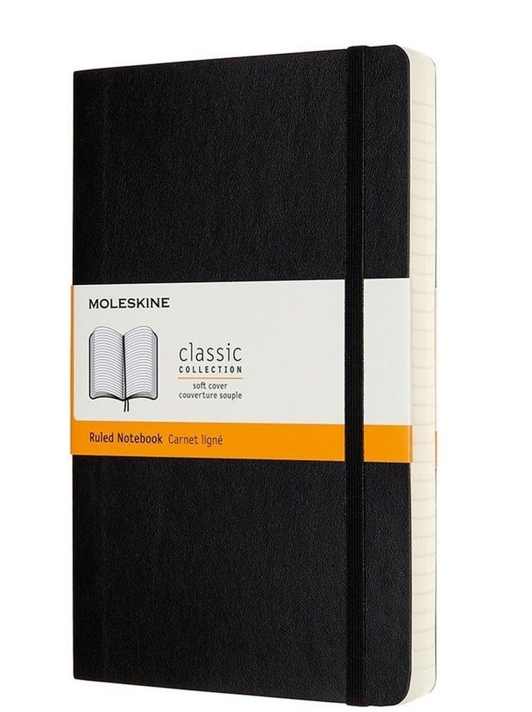 Moleskine, notes classic, 13-21 cm, linie, czarny, 1 szt.