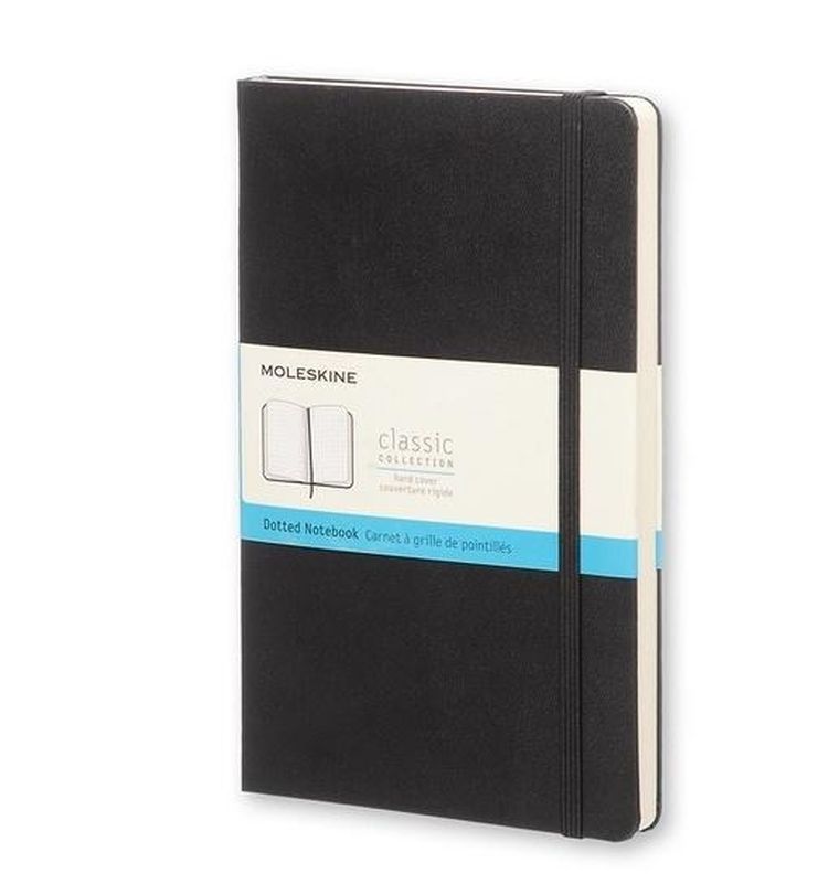 Moleskine, notes classic, 13-21, kropki, czarny, 1 szt.