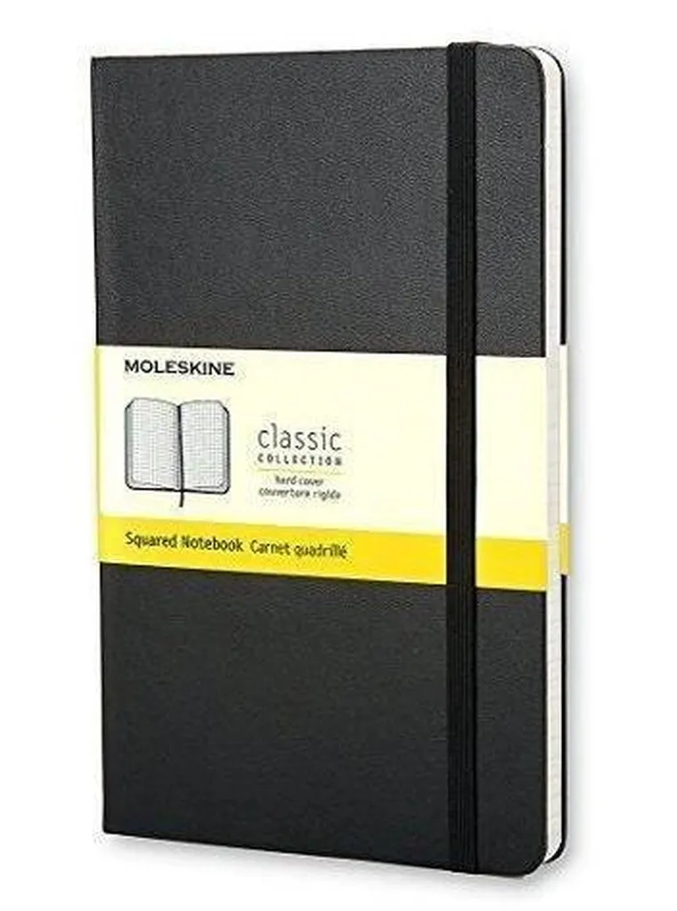 Moleskine, notes classic 9-14, twardy, kratka, czarny, 1 szt.