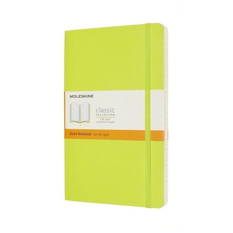 Moleskine, notes classic w linię, 13-21 cm, lemon green, 1 szt.