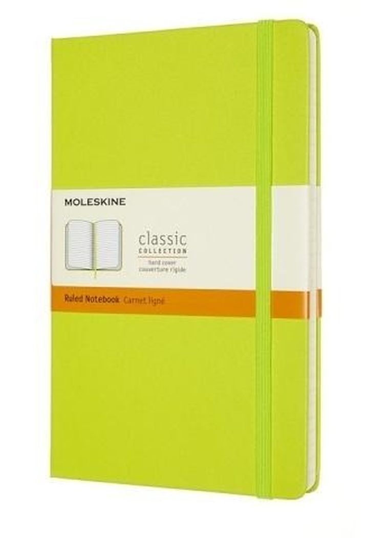 Moleskine, notes classic w linię, 13-21 cm, lemon green, 1 szt.