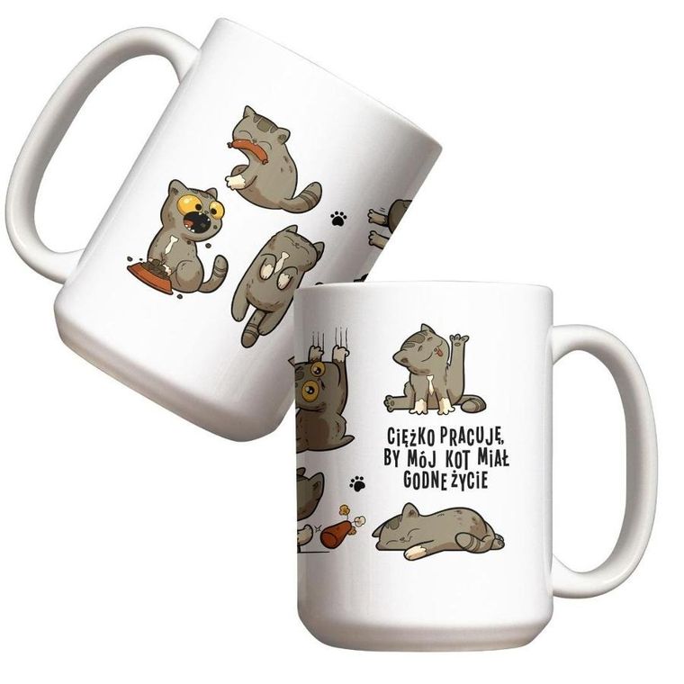 Molom, kubek, Godne życie - kot, 440 ml