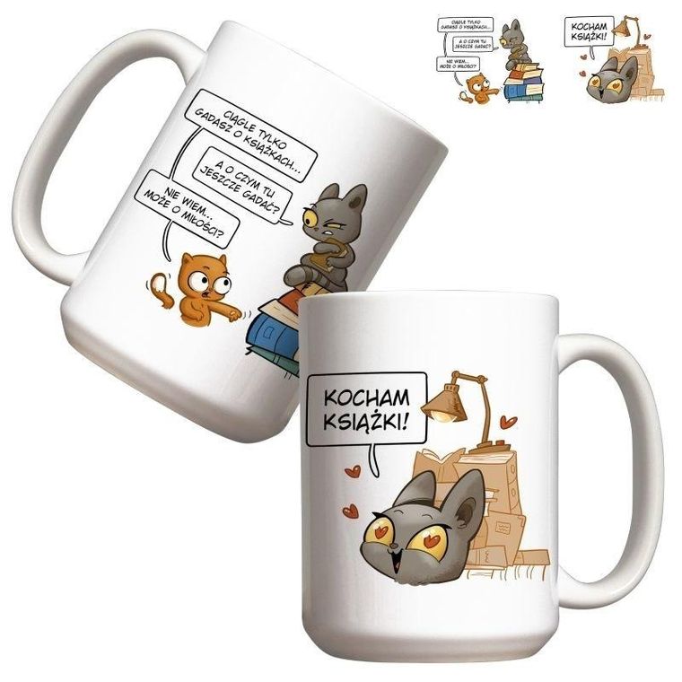 Molom, kubek, Kocham Książki, 440 ml
