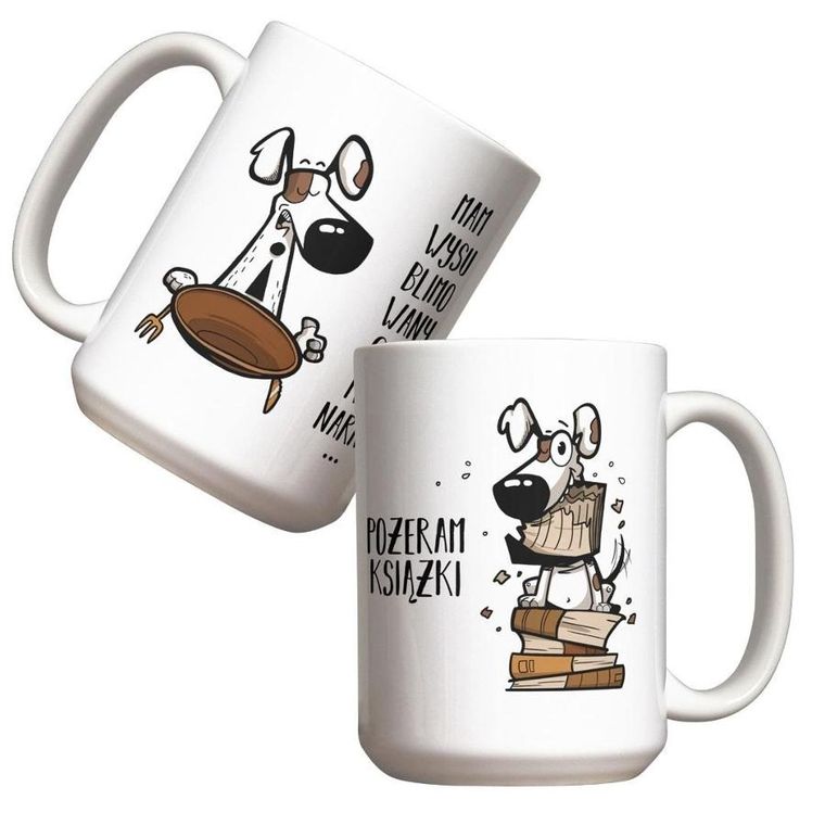 Molom, kubek, Pożeram książki, 440 ml