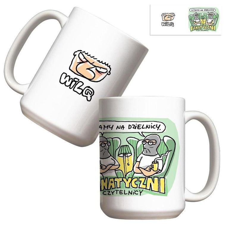 Molom, kubek, Wilq Fantatyczni czytelnicy, 440 ml