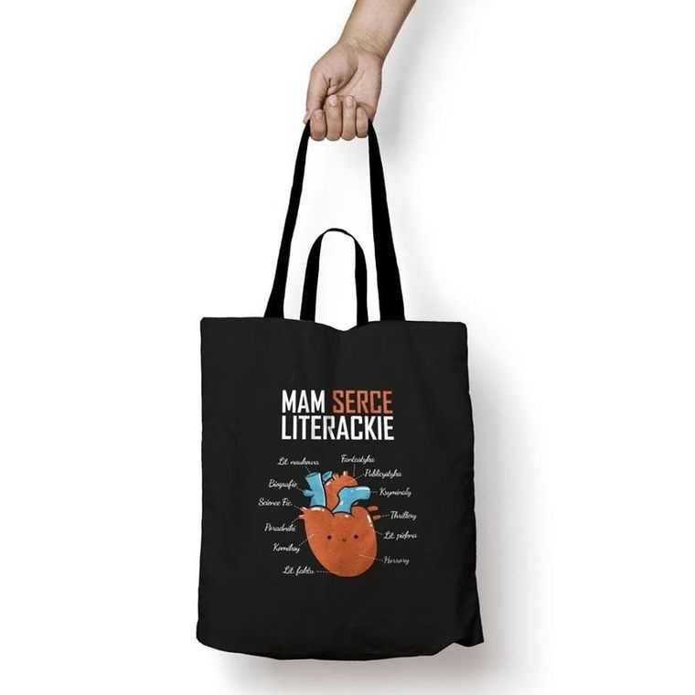 Molom, torba bawełniana, mam serce literackie