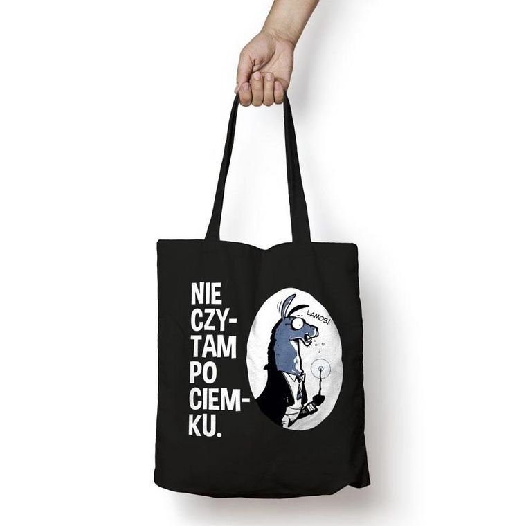 Molom, torba bawełniana, Nie czytam po ciemku