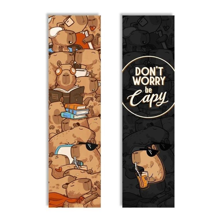 Molom, zakładka do książki, Don`t worry be Capy