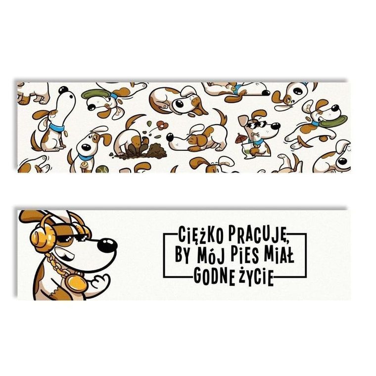 Molom, zakładka do książki, Godne życie, Pies