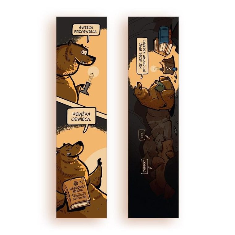 Molom, zakładka do książki, książka oświeca