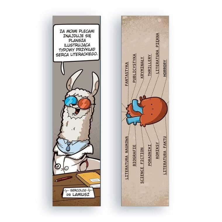 Molom, zakładka do książki, Serce literackie