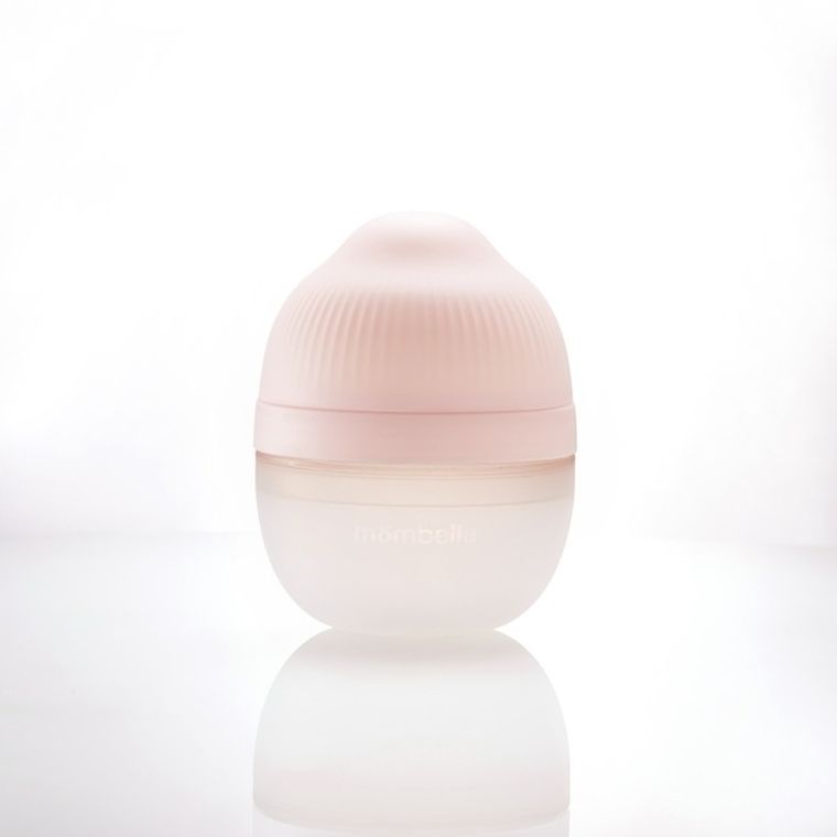 Mombella, Butelka antykolkowa dla noworodka, Silikonowa, Roze, 120 ml
