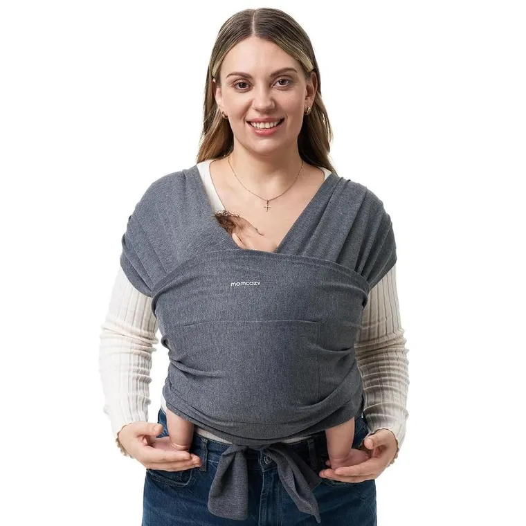Momcozy, Baby Wrap Carrier, nosidełko, ciemno-szary