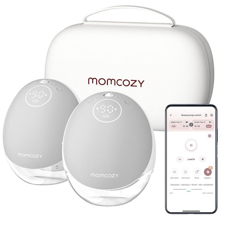 Momcozy, podwójny laktator, szary, 150 ml, M9