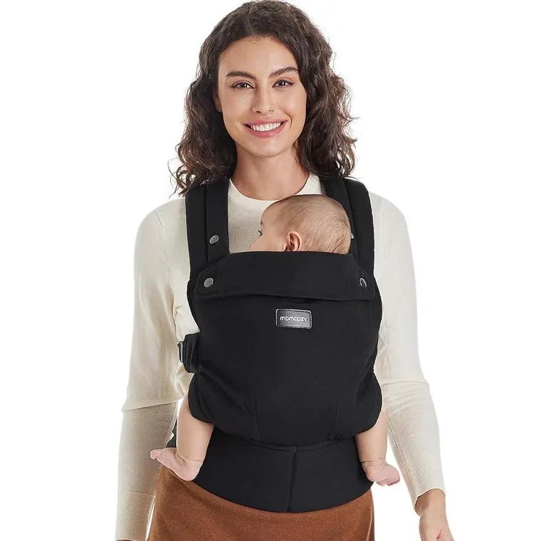 Momcozy, Pure Hug, ergonomiczne nosidełko, bawełniane, czarne
