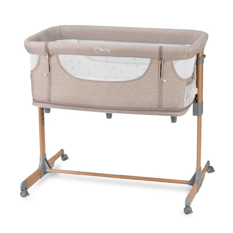 MoMi, Smart Bed, łóżeczko dostawne, 4w1, beżowe