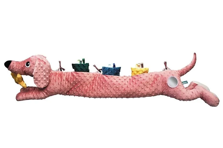 Mom's Care, Jamiś, ochraniacz do łóżeczka, zabawka sensoryczna, różowa