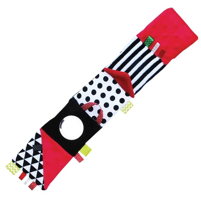 Mom's Care, mała książeczka, kontrastowa zabawka sensoryczna, czerwona