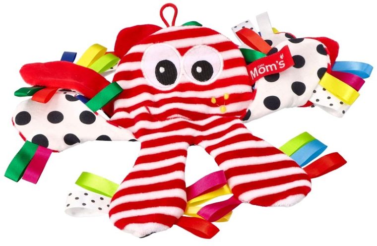 Mom's Care, szeleszcząca ośmiornica, zawieszka, kontrastowa zabawka sensoryczna
