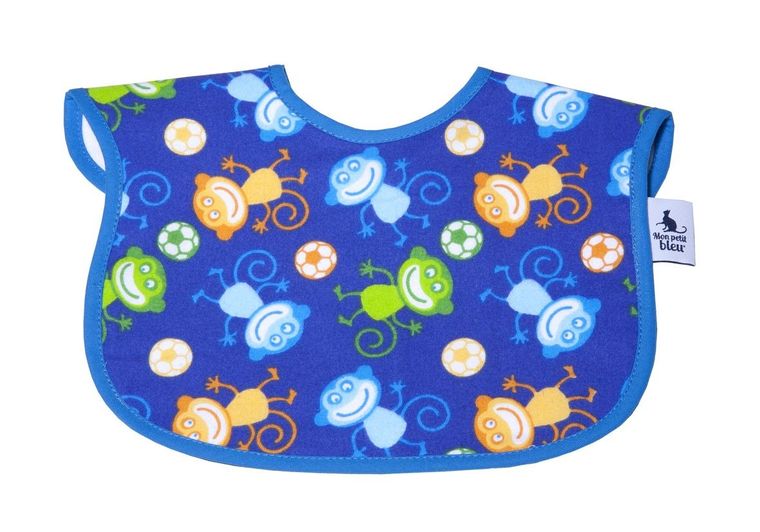 Mon Petit Bleu, śliniak dla ząbkujących dzieci, Małpki, 2 szt.