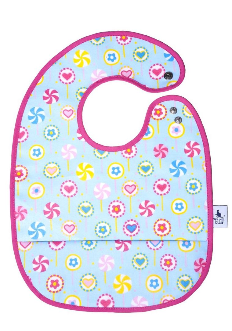 Mon Petit Bleu, śliniak z kieszonką, Lizaki