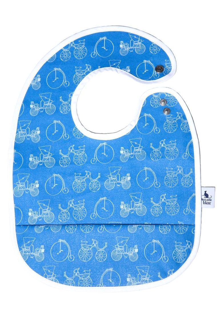 Mon Petit Bleu, śliniak z kieszonką, Pojazdy retro