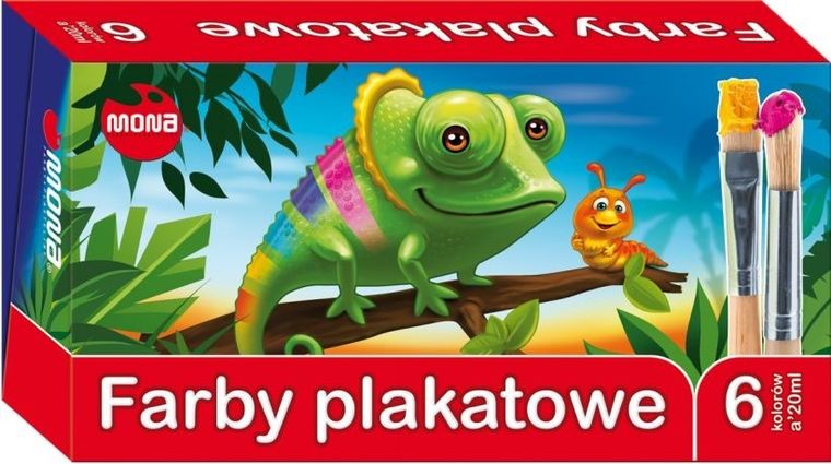 Mona, farby plakatowe, 20 ml, 6 kolorów