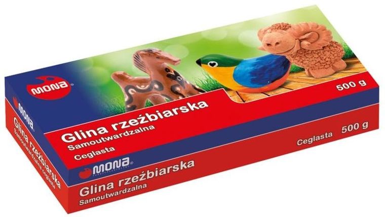 Mona, glina rzeźbiarska, samoutwardzalna, ceglasta, 500 g