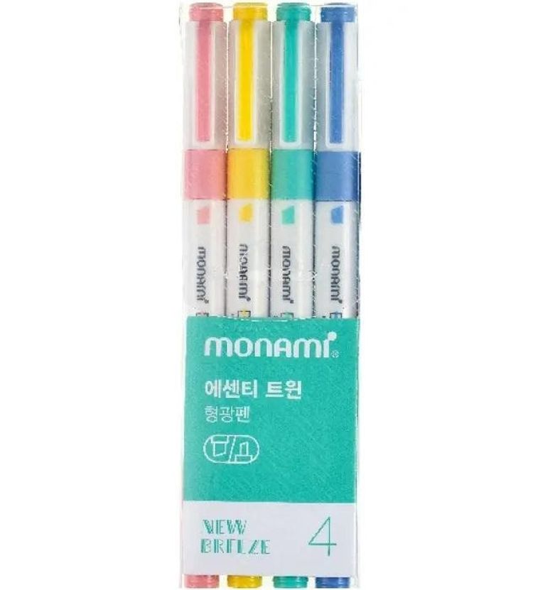 Monami, Essenti Twin, zakreślacz, 4 kolorów, new breeze