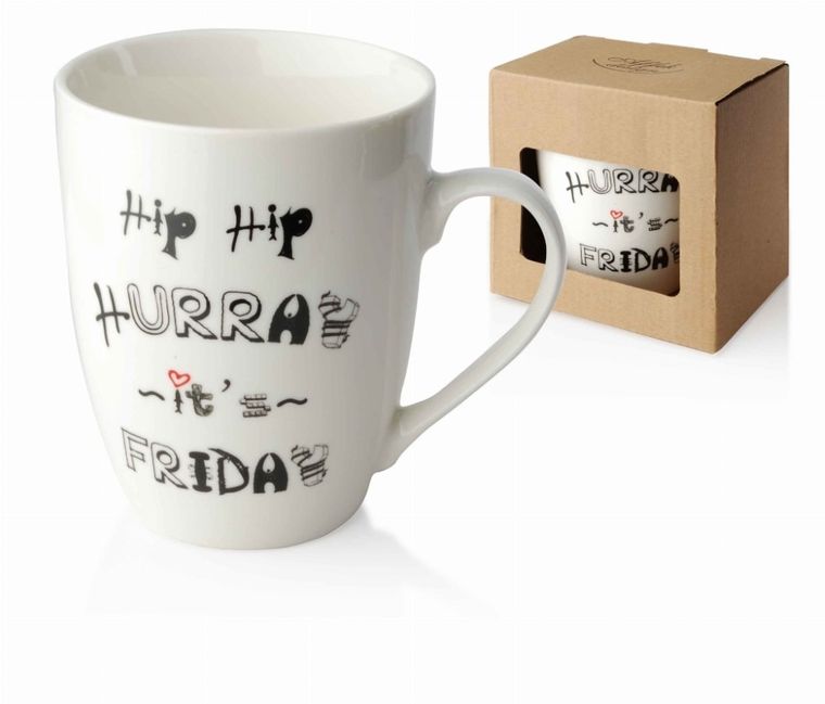 Mondex, kubek porcelanowy hurra jest piątek, 350 ml