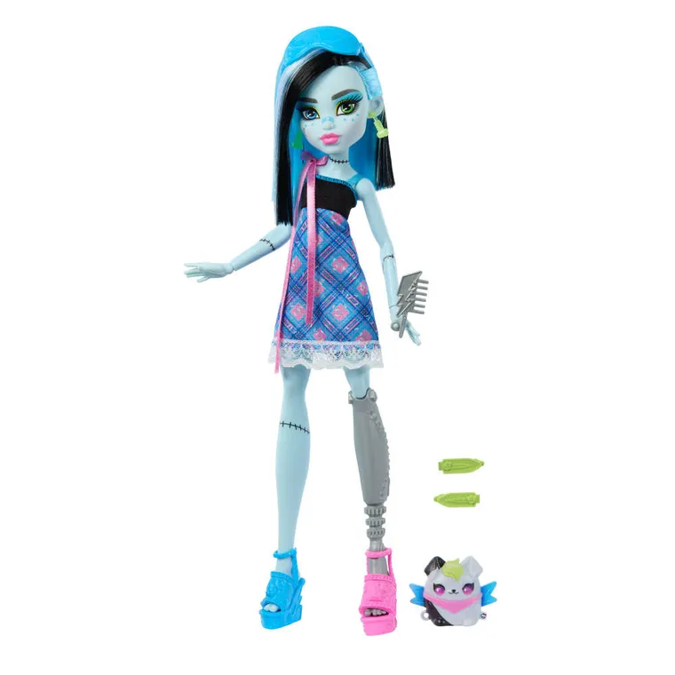 Monster High, Ukryte sekrety, Straszynocowanka, lalka Frankie Stein i akcesoria