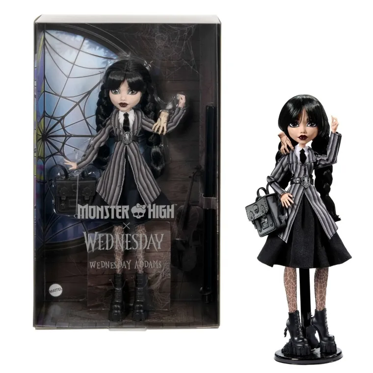Monster High x Wednesday, Szkolny mundurek, lalka kolekcjonerska