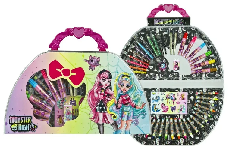 Monster High, zestaw artystyczny w walizce, 51 elementów