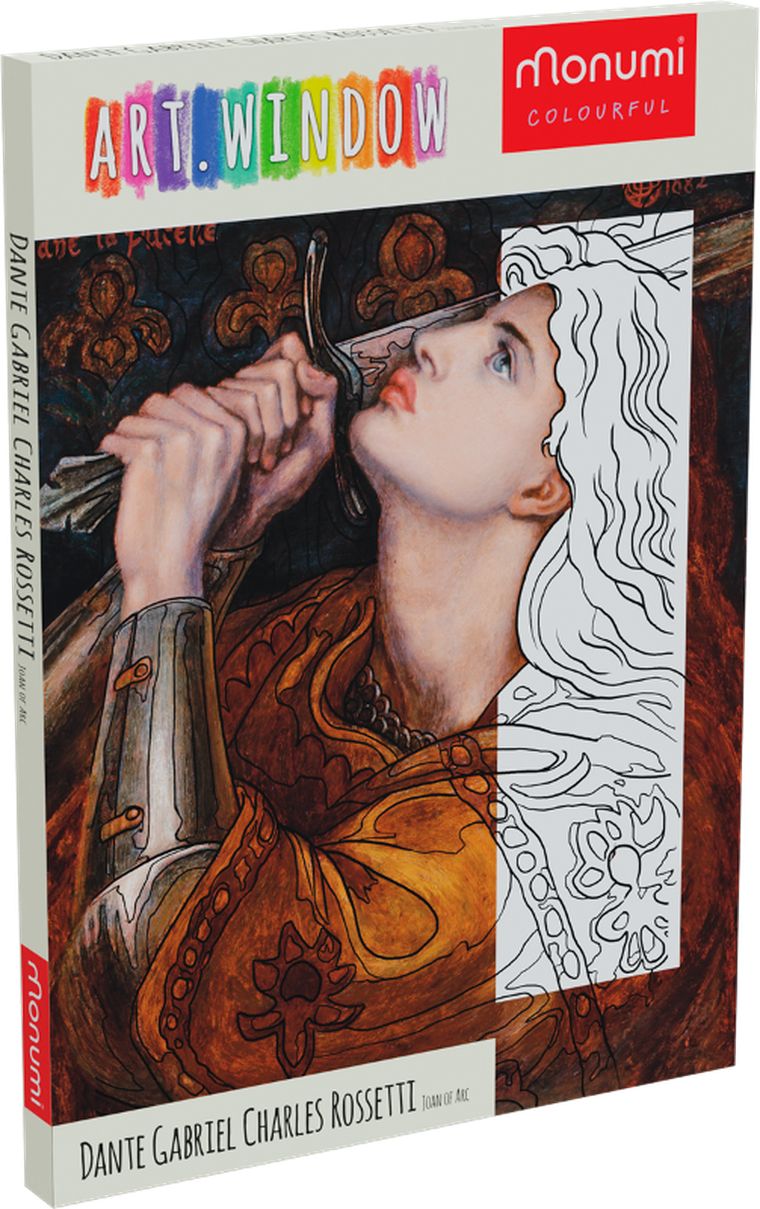 Monumi, Arts, Joan of Arc, kolorowanka, ramka
