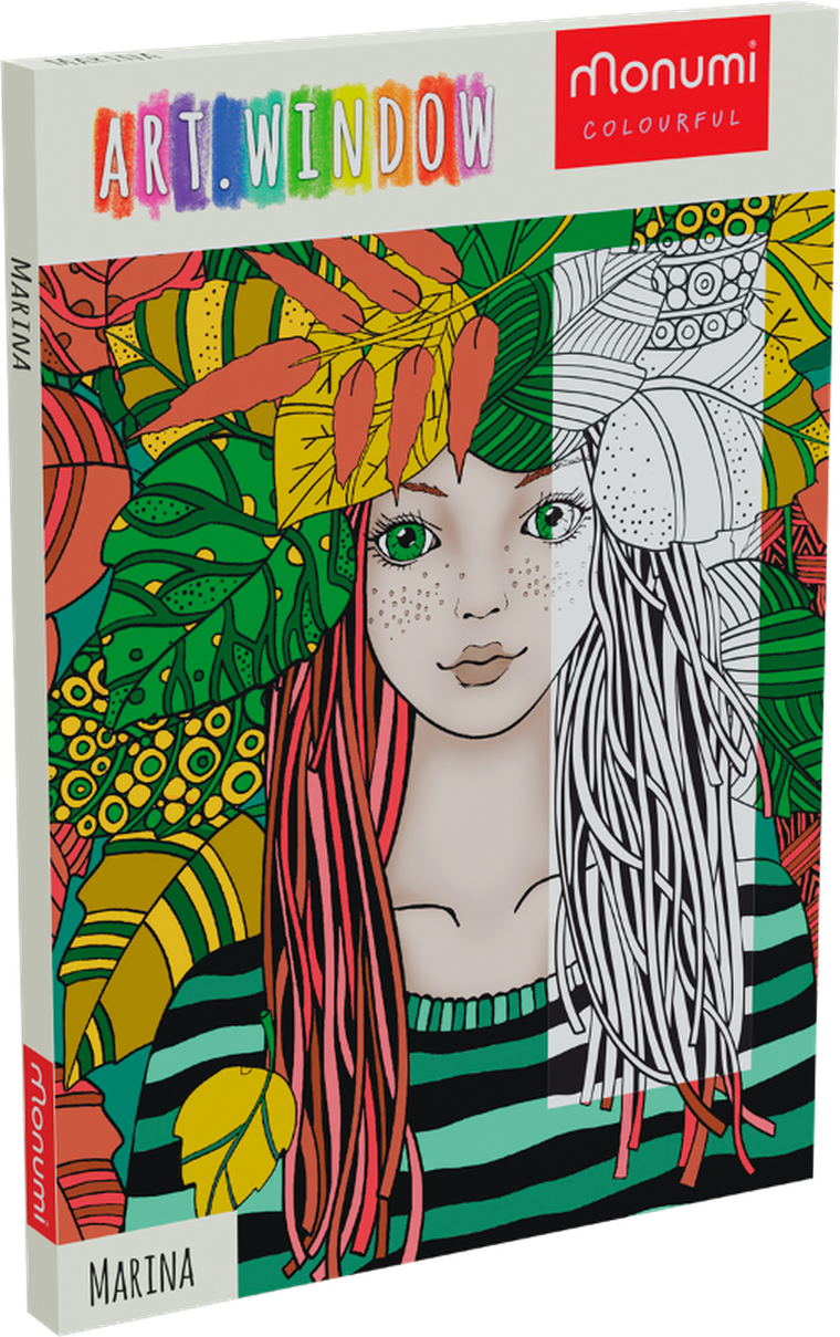 Monumi, Teens, kolorowanka, ramka, Marina