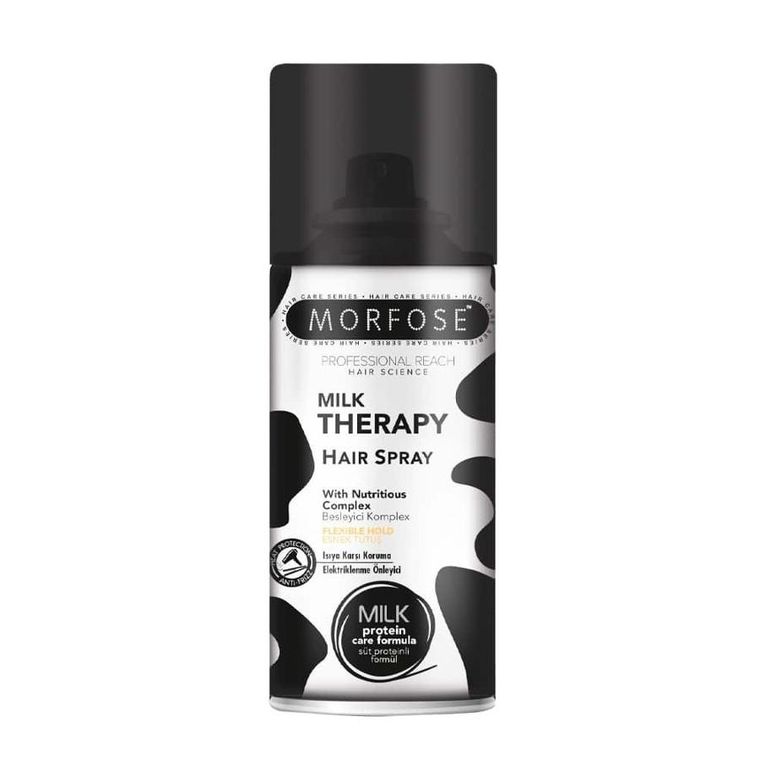 Morfose, Milk Therapy Hair Spray, lakier do włosów, flexible hold, 75 ml