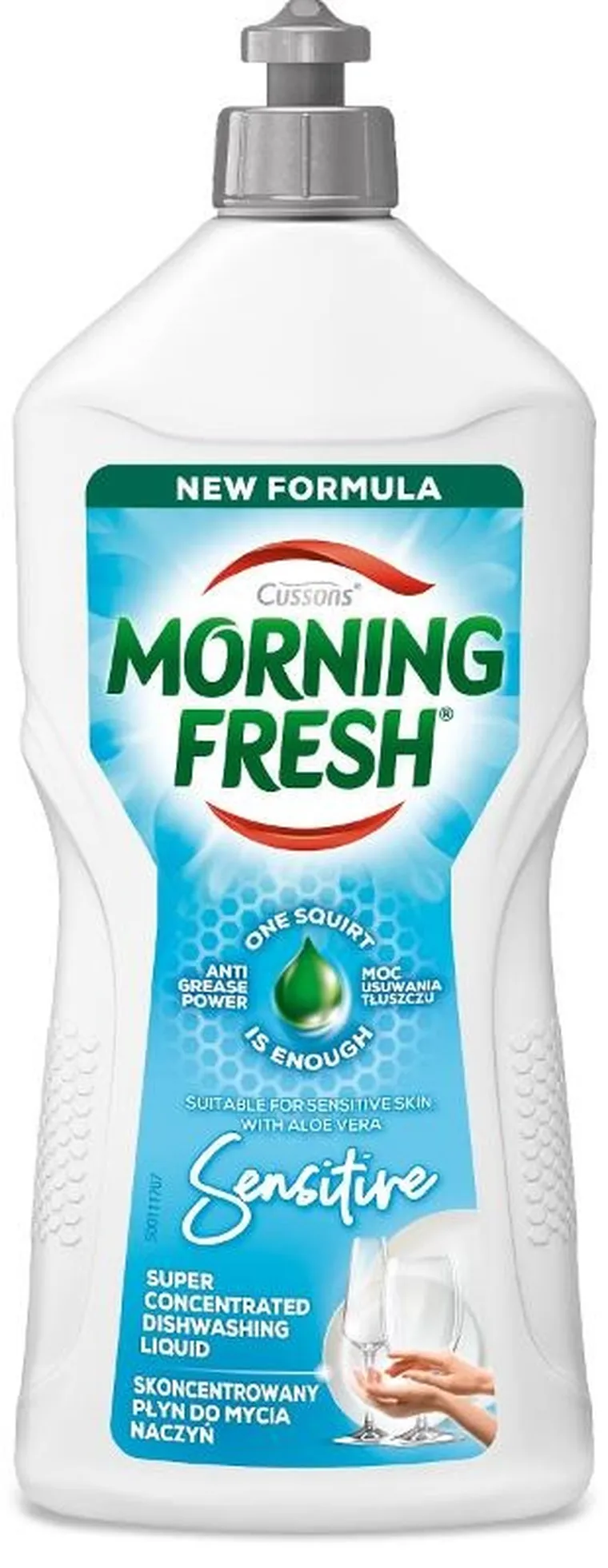 Morning Fresh, skoncentrowany płyn do mycia naczyń, sensitive, 900 ml