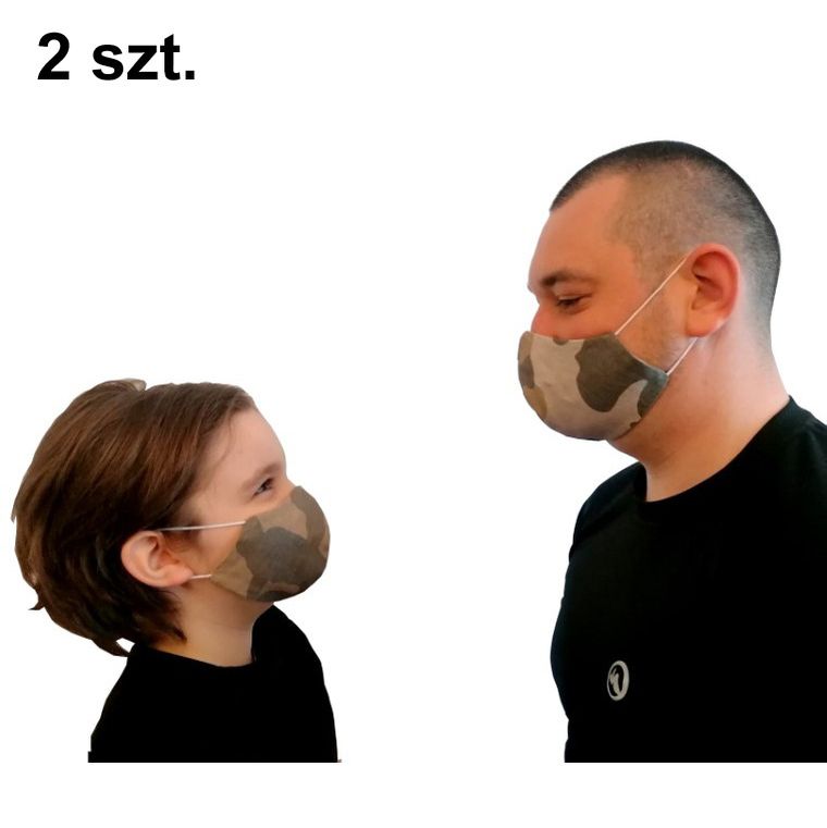 Moro, maseczka ochronna wielorazowa, rozmiar M + L, zestaw